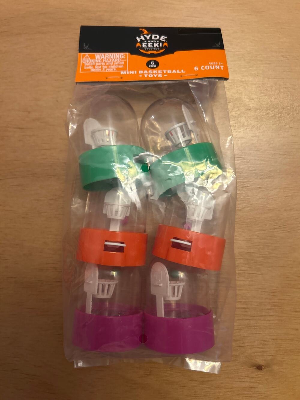 New Hyde and Eek 6pc Mini Basketball Toys Assorted Colors Halloween Givys🎃👻